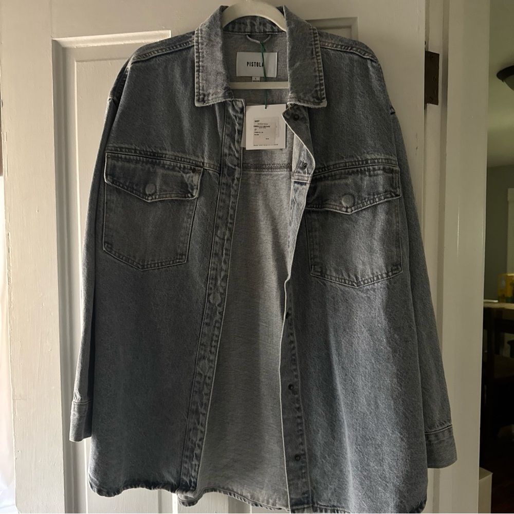 Pistola Mandy Oversized Denim Shacket Paloma - Picture 6 of 9
